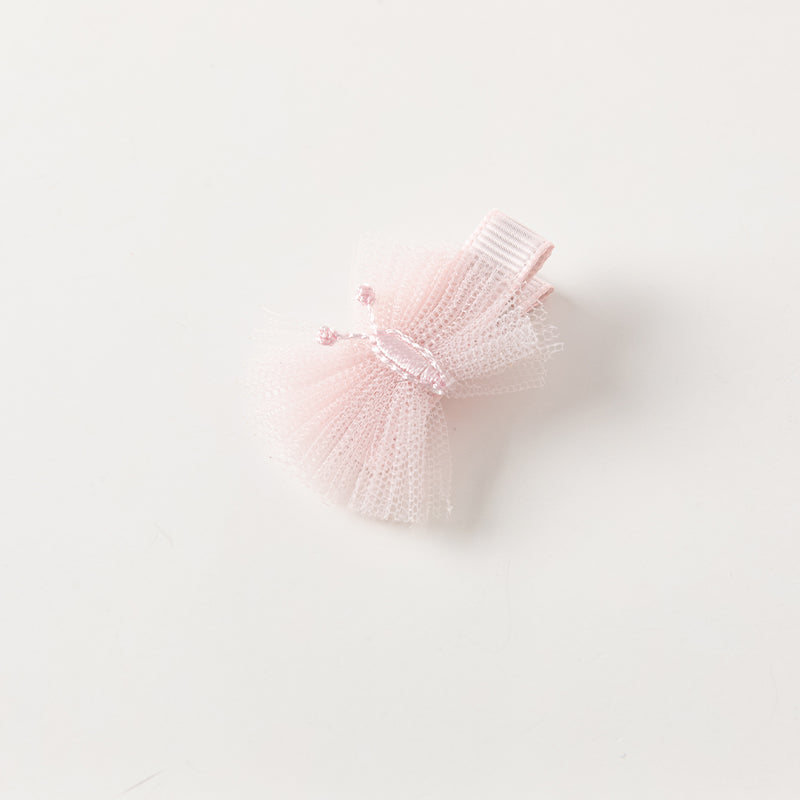 Pink Tulle Clip Set