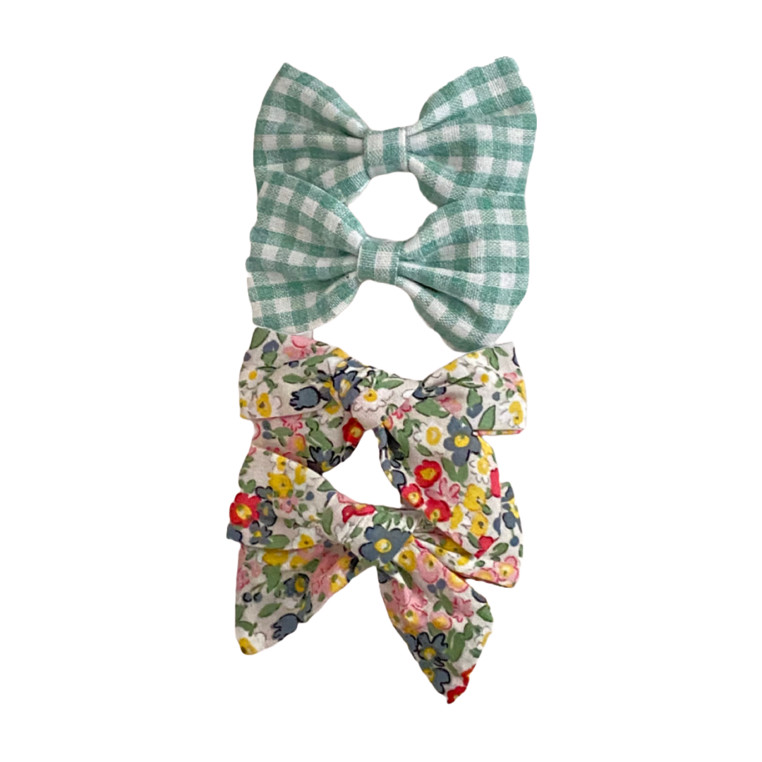 Multicolor Bow clip set