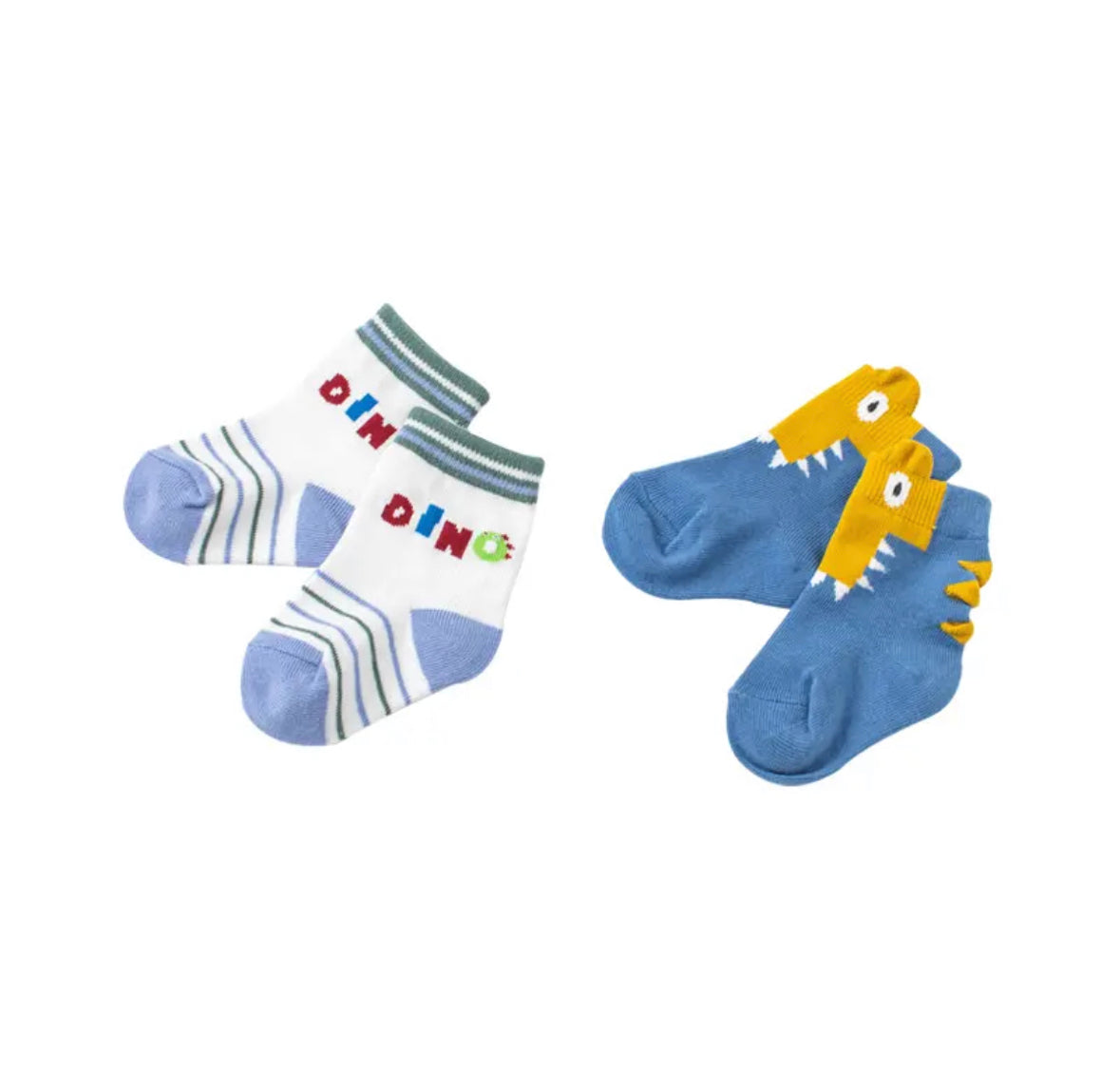 Blue Dinosour Socks (2 pcs set)