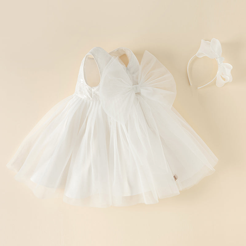 White Flower Girl Dress (set)