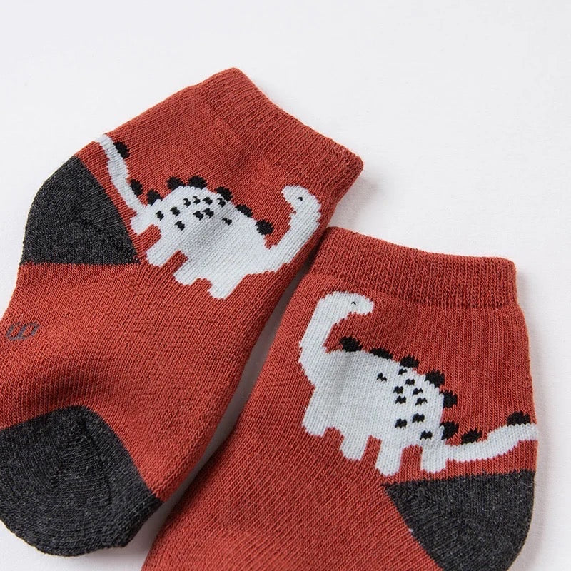 Red dinosour socks (2 pcs set)