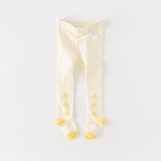 Yellow detail tights