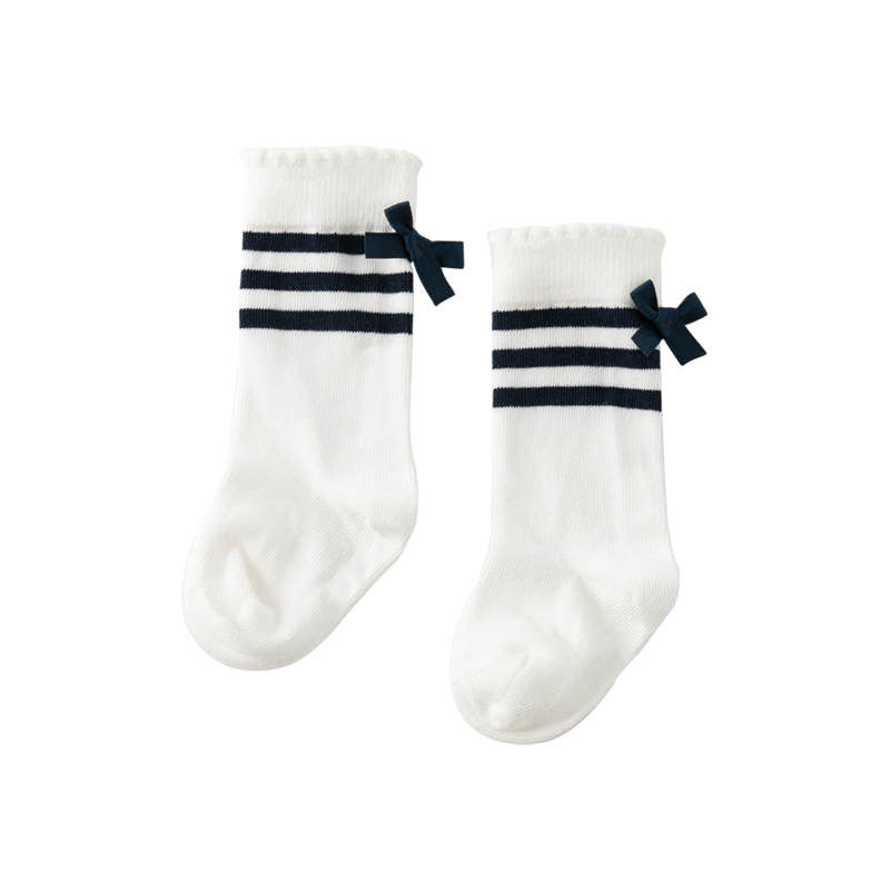 Knee high 3-stripes bow socks