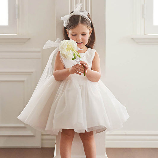 White Flower Girl Dress (set)