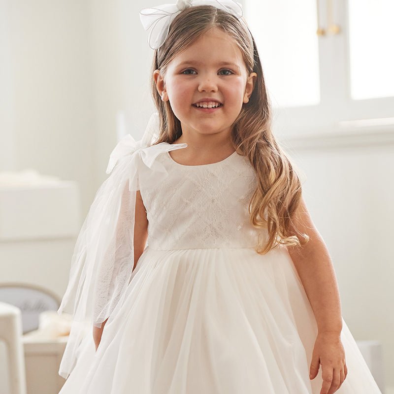 White Flower Girl Dress (set)