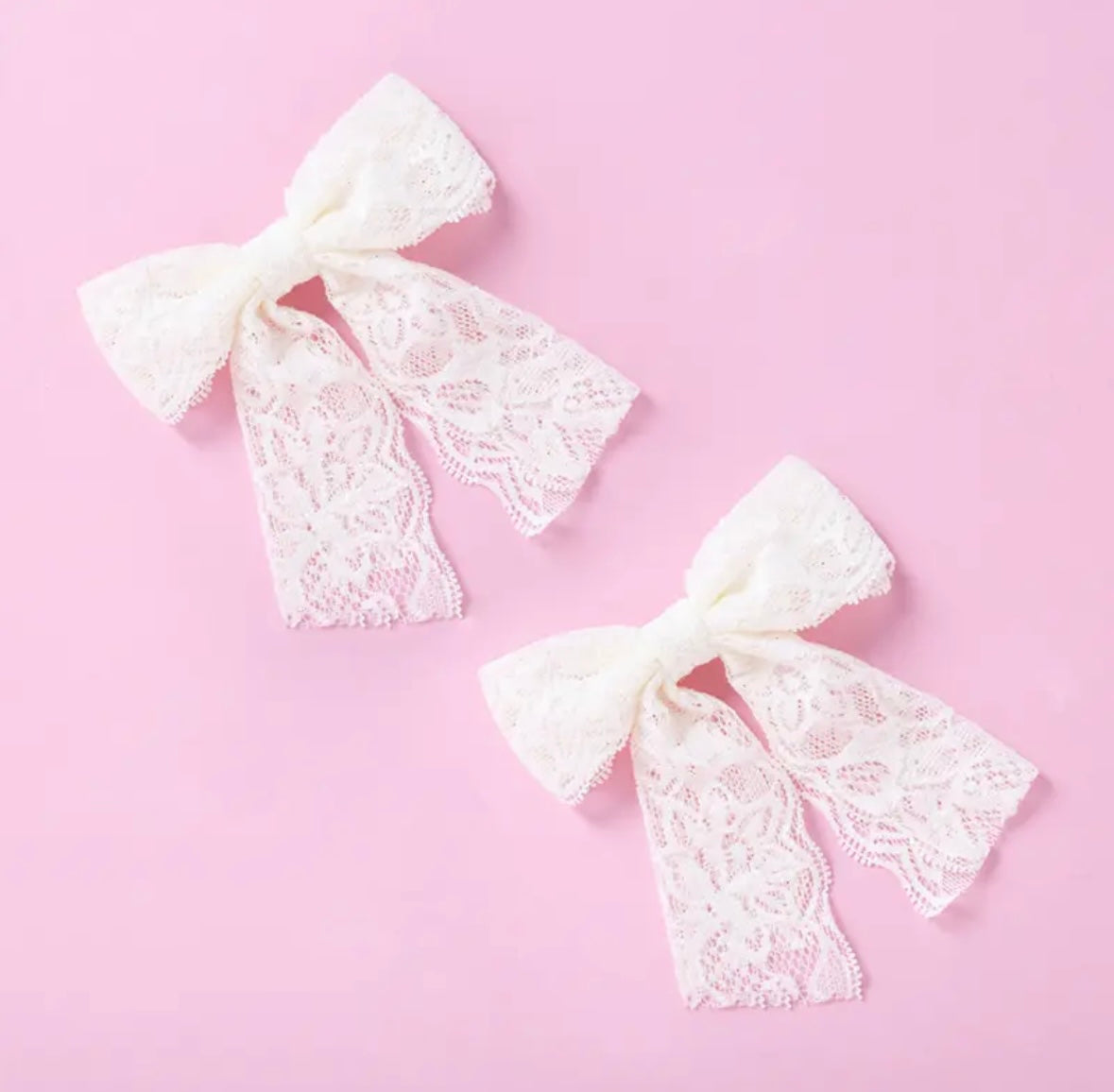 Lace Bow Clip Set