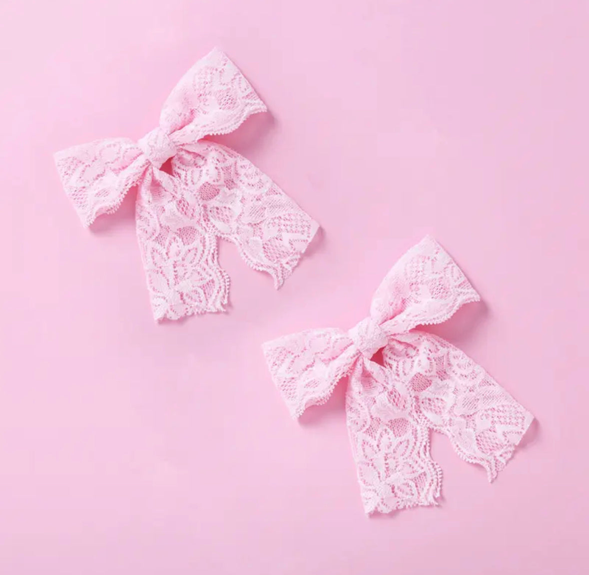 Lace Bow Clip Set