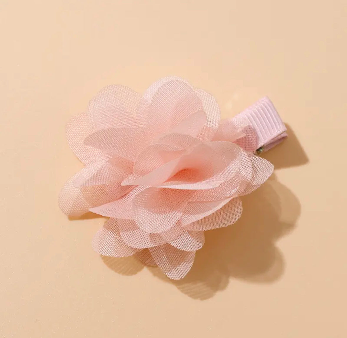 Chiffon Flower hair clip (single)