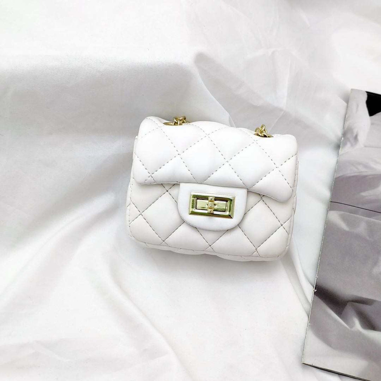 Mini Quilted PU Crossbody Bag