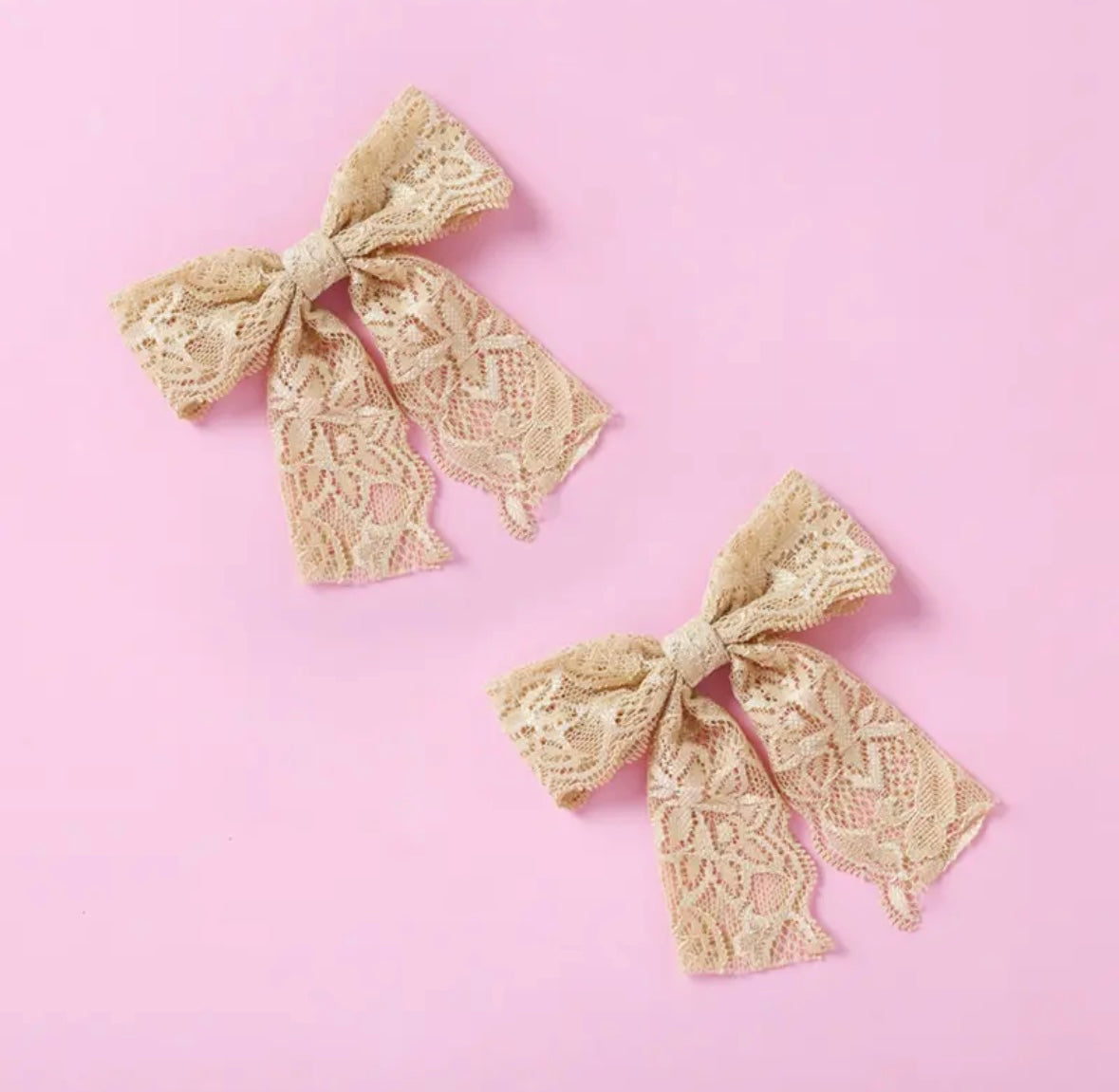 Lace Bow Clip Set