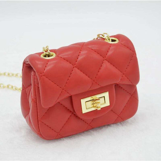 Mini Quilted PU Crossbody Bag