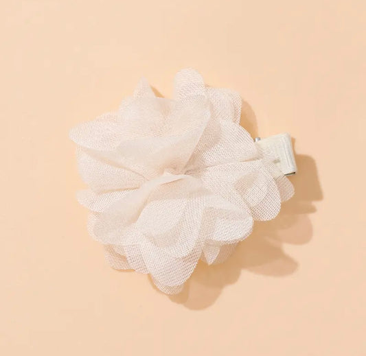 Chiffon Flower hair clip (single)