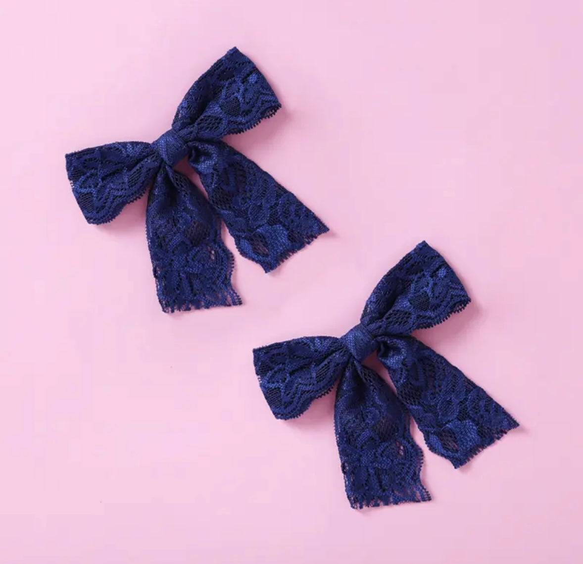 Lace Bow Clip Set