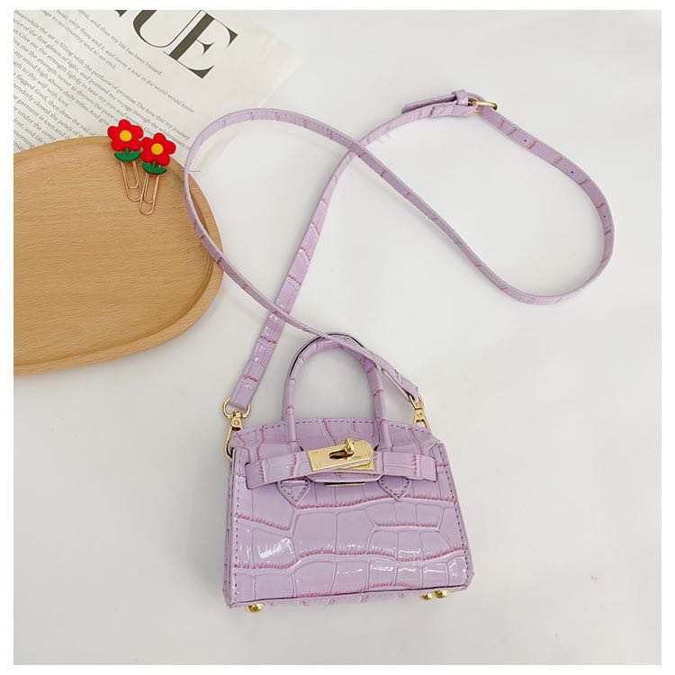 Croc effect crossbody bag for girls (13X9X5 CM)