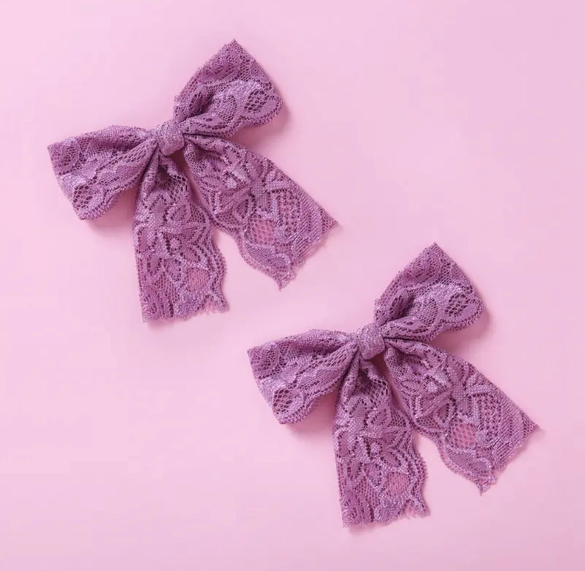 Lace Bow Clip Set