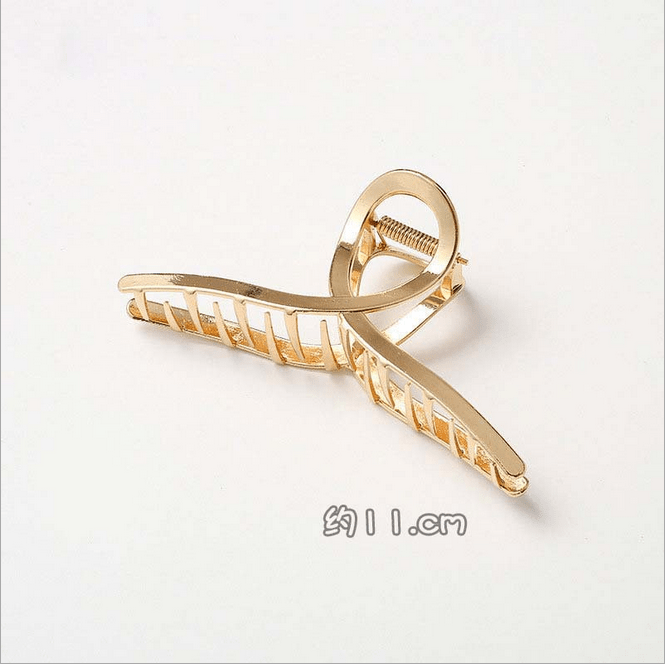 Large metal rose gold hair clip