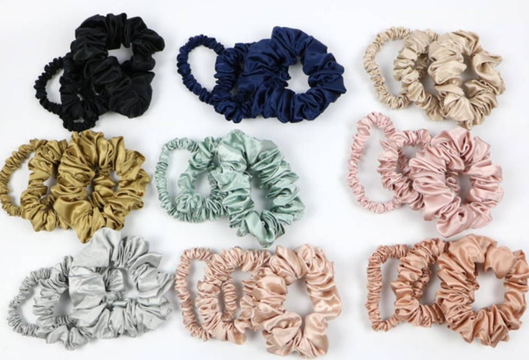 Skinny natural silk scrunchie