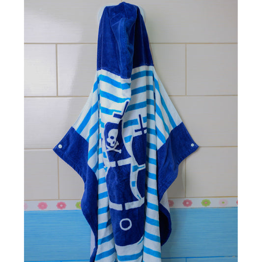 Cotton Hooded Beach Towel-Pirate