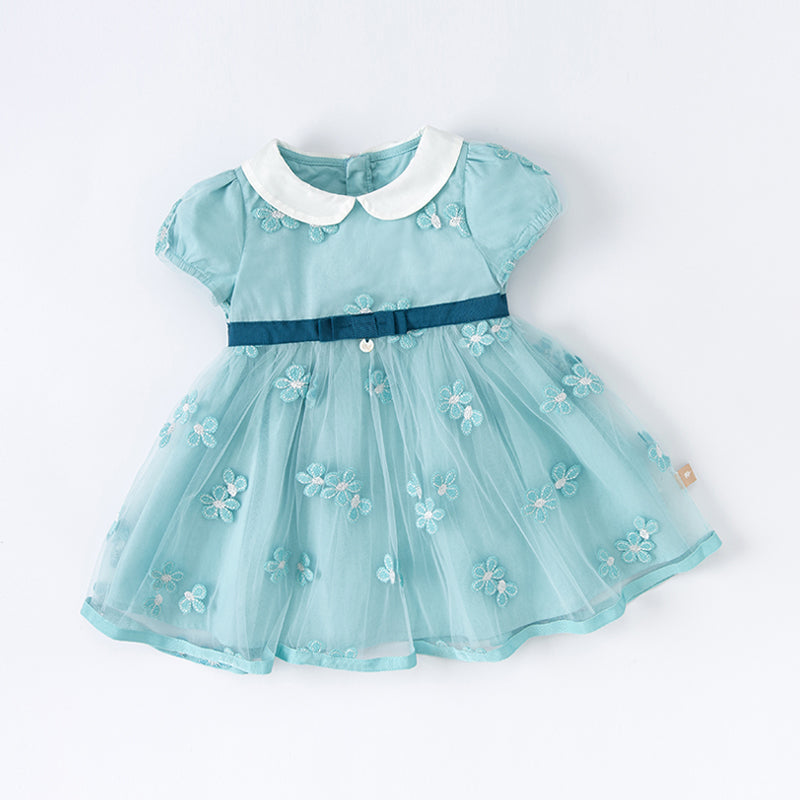 Lake Green Tulle Party Dress and Headband Set