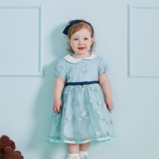 Lake Green Tulle Party Dress and Headband Set