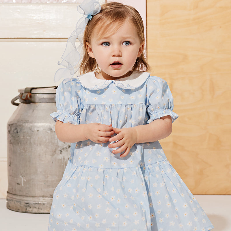 Sky Blue Floral Dress