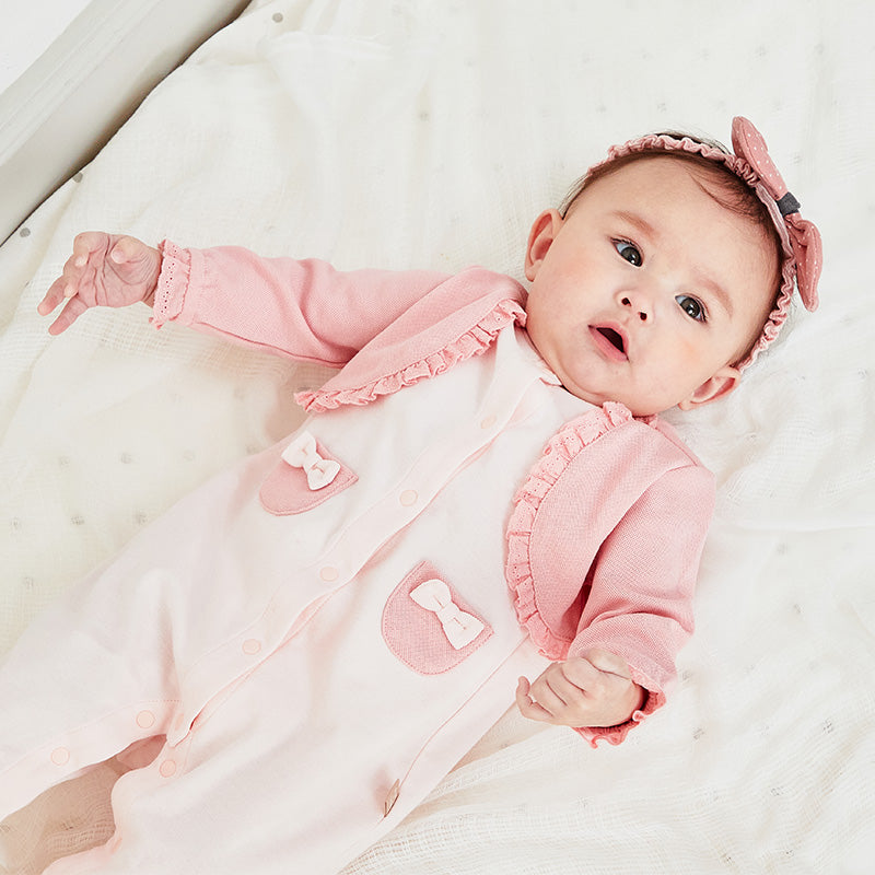 Pink romper hot sale baby girl