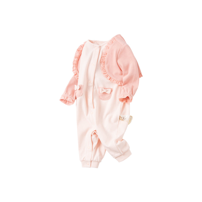 Pink bolero girls romper