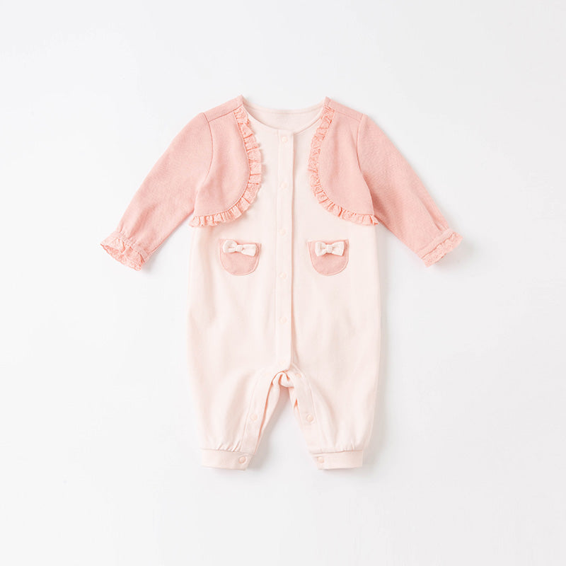 Pink bolero girls romper