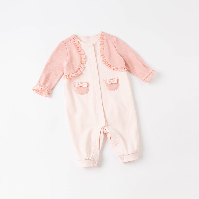 Pink bolero girls romper