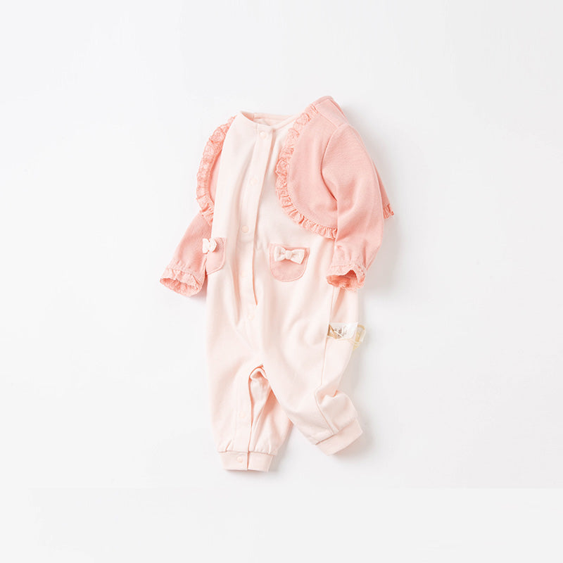 Pink bolero girls romper