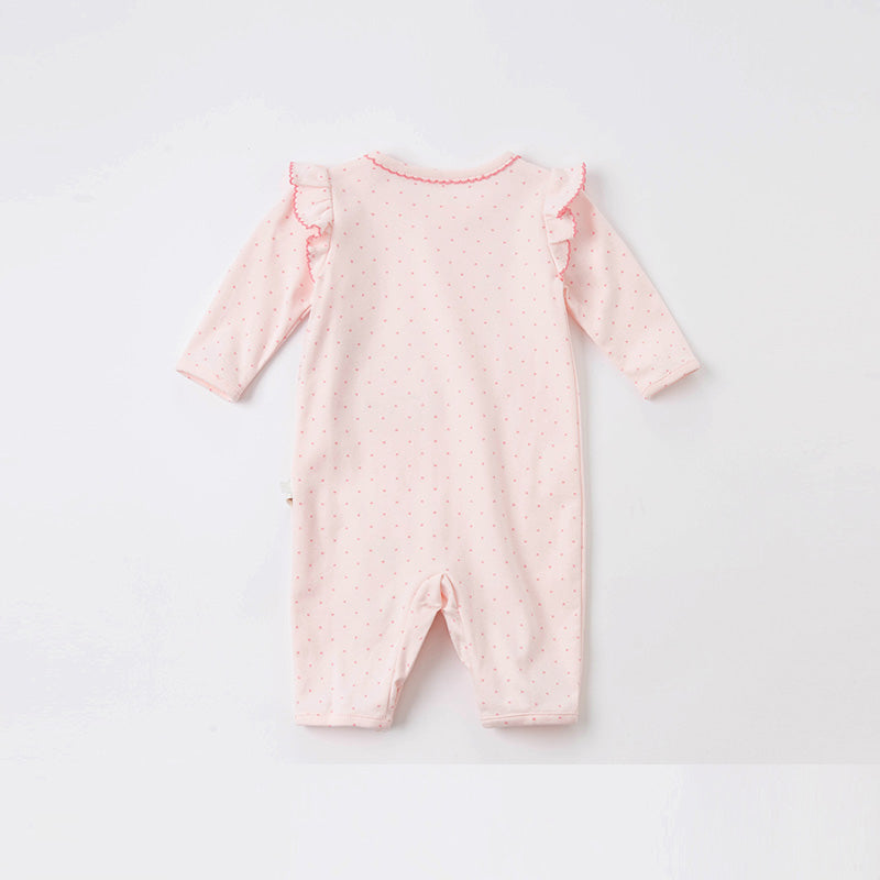 Pink rabbit purse girls romper