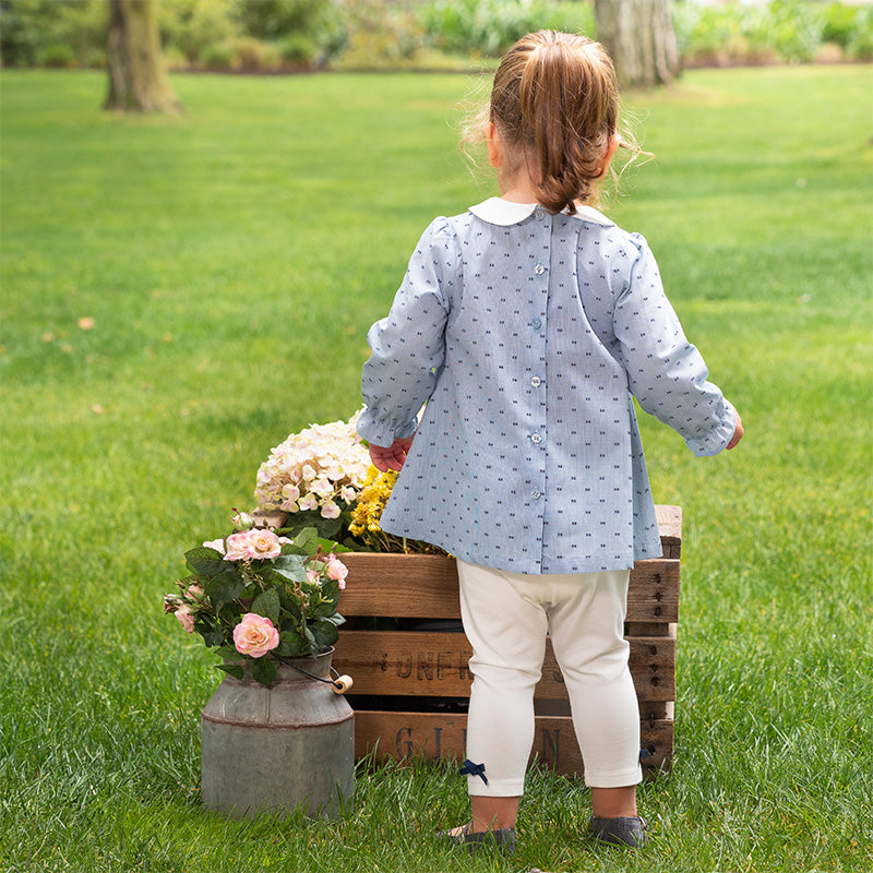 Smocked long sleeve shirt and pant Girls Pant set