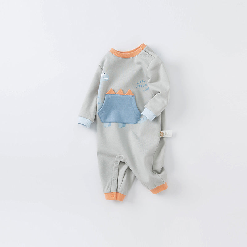 Dinosour pocket boys Romper