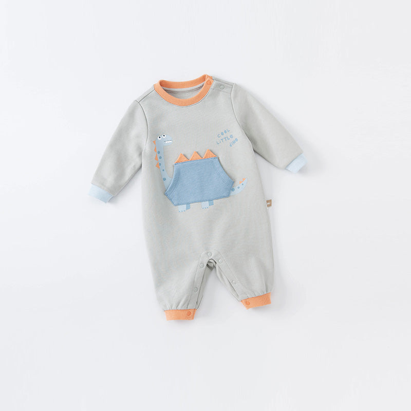 Dinosour pocket boys Romper