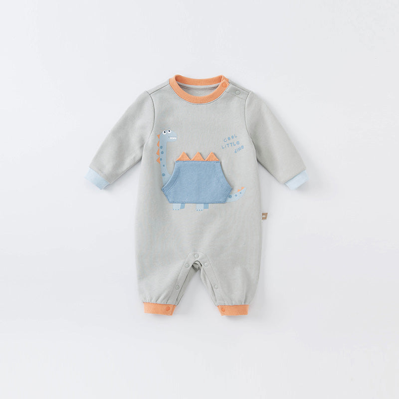 Dinosour pocket boys Romper