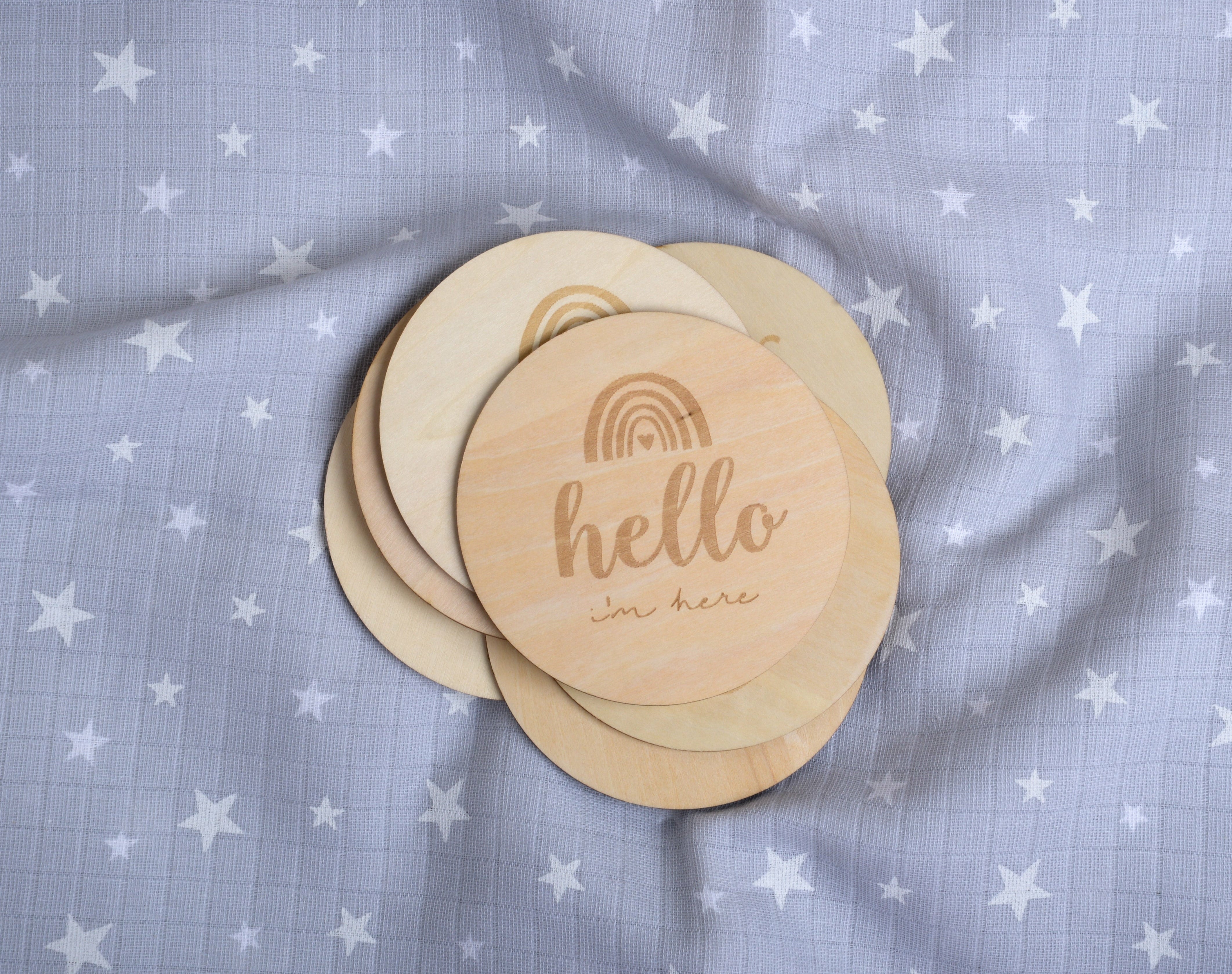 Wooden Milestone Disc Set