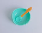 BPA Free Silicone Bowl and Spoon Set-Mint