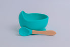 BPA Free Silicone Bowl and Spoon Set-Mint