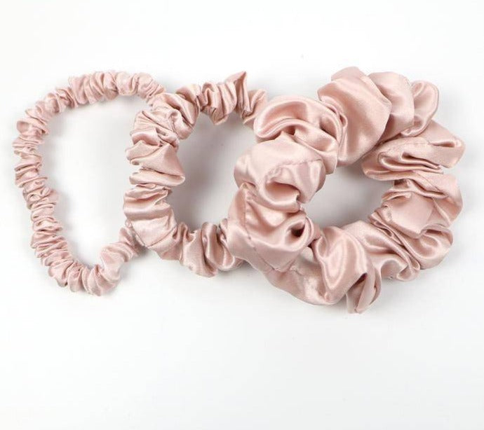 Skinny natural silk scrunchie