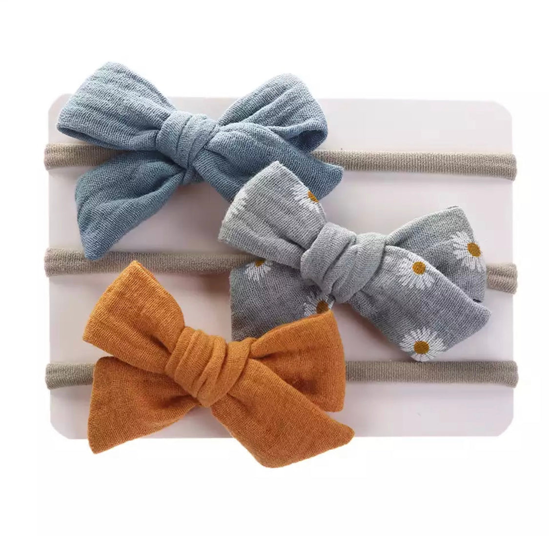 Baby bow headband set