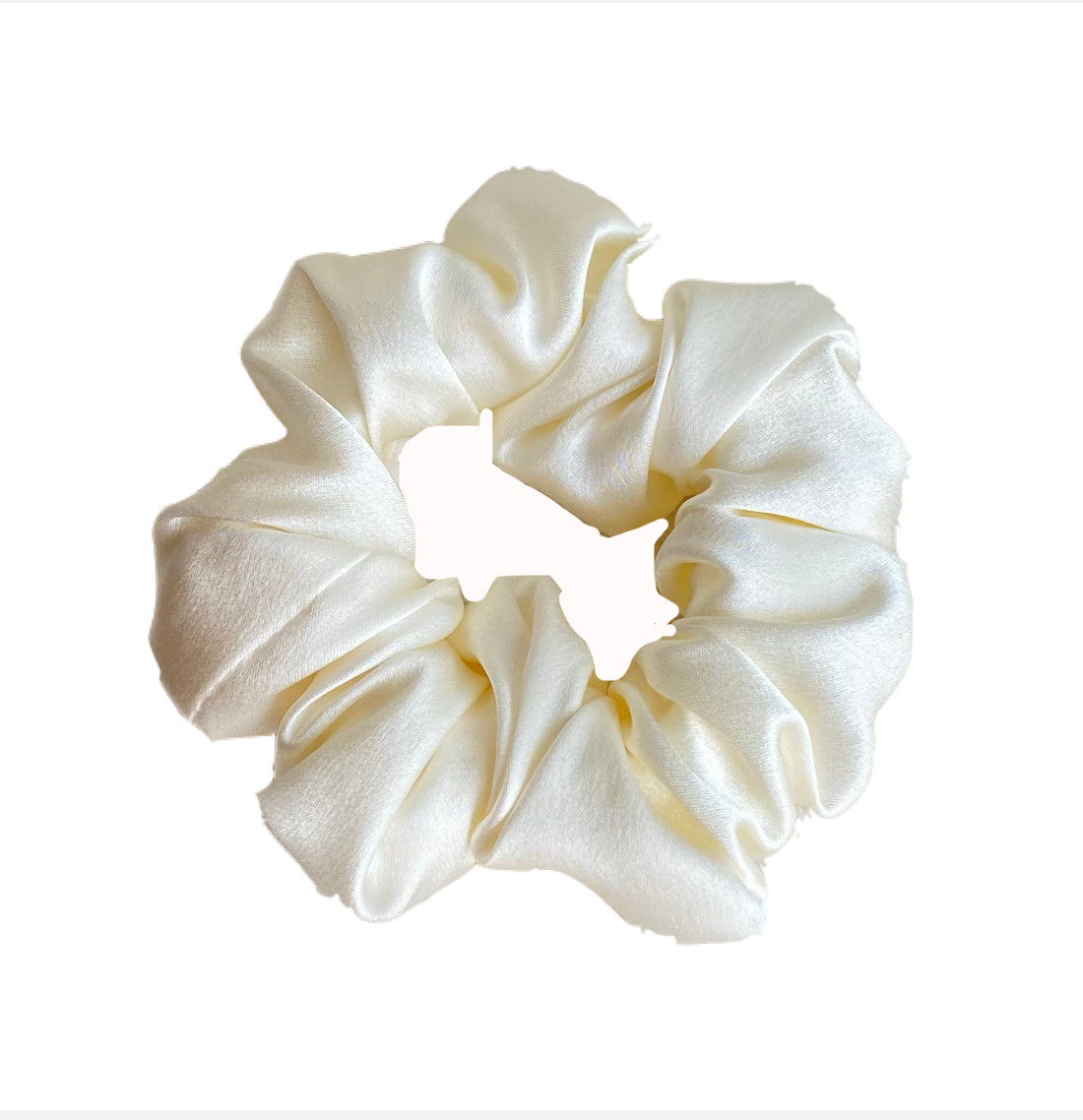 100% natural silk scrunchie