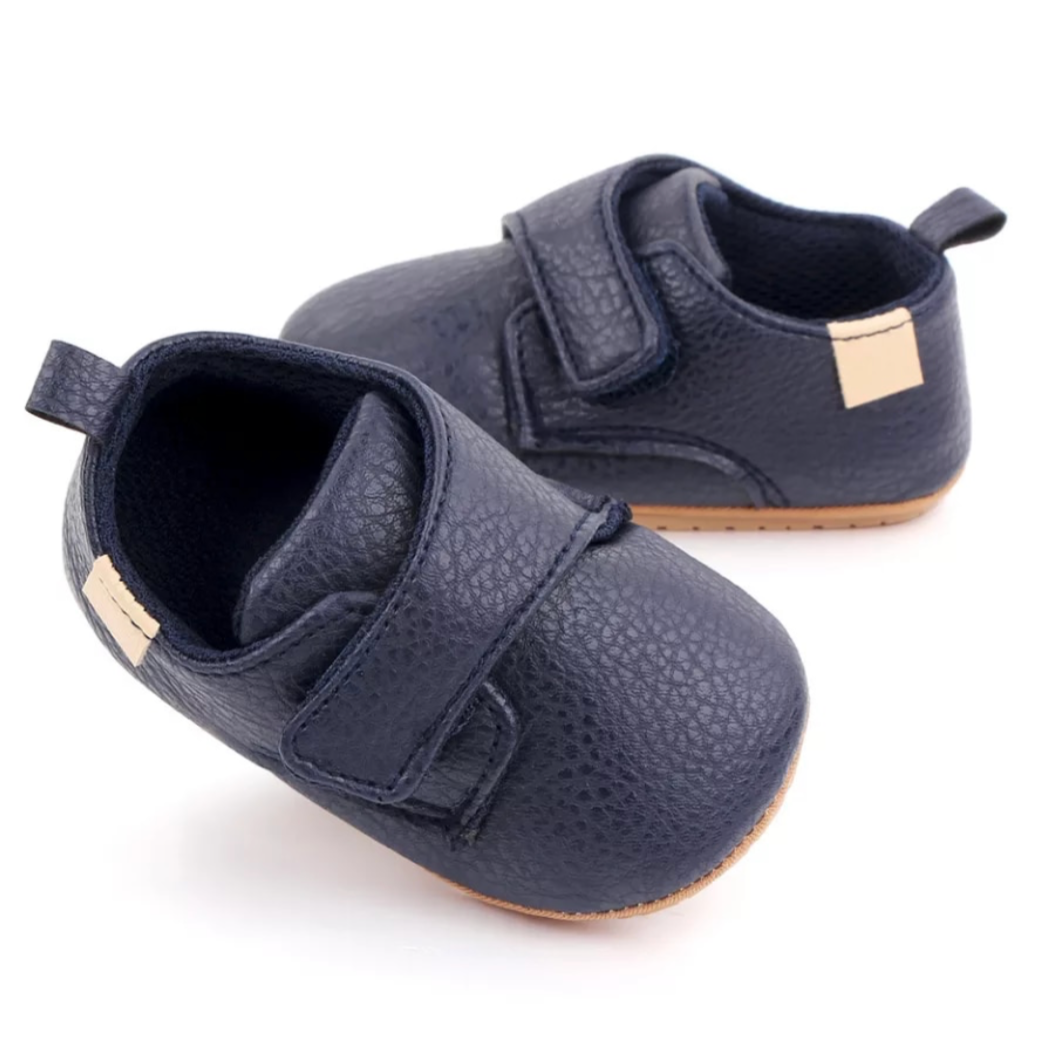 Navy blue baby boy shoes