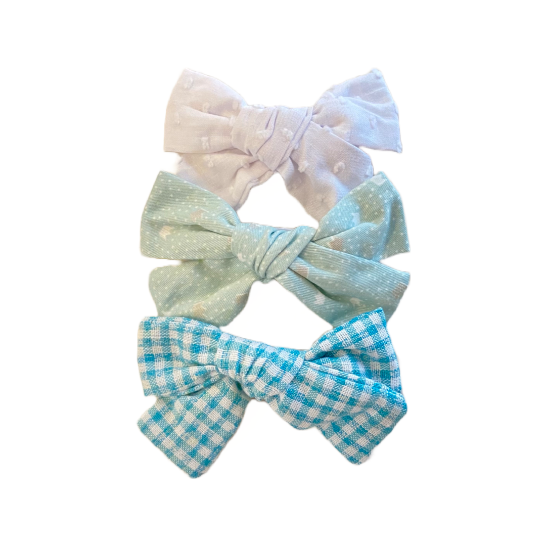 Multicolor Bow clip set