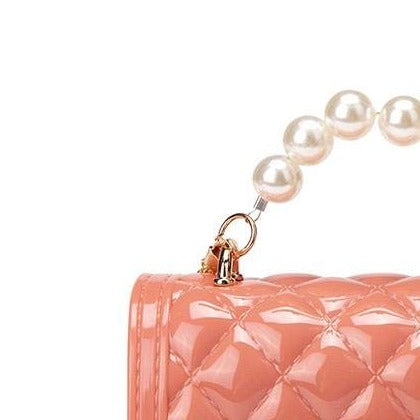 mini pearl top handle bag