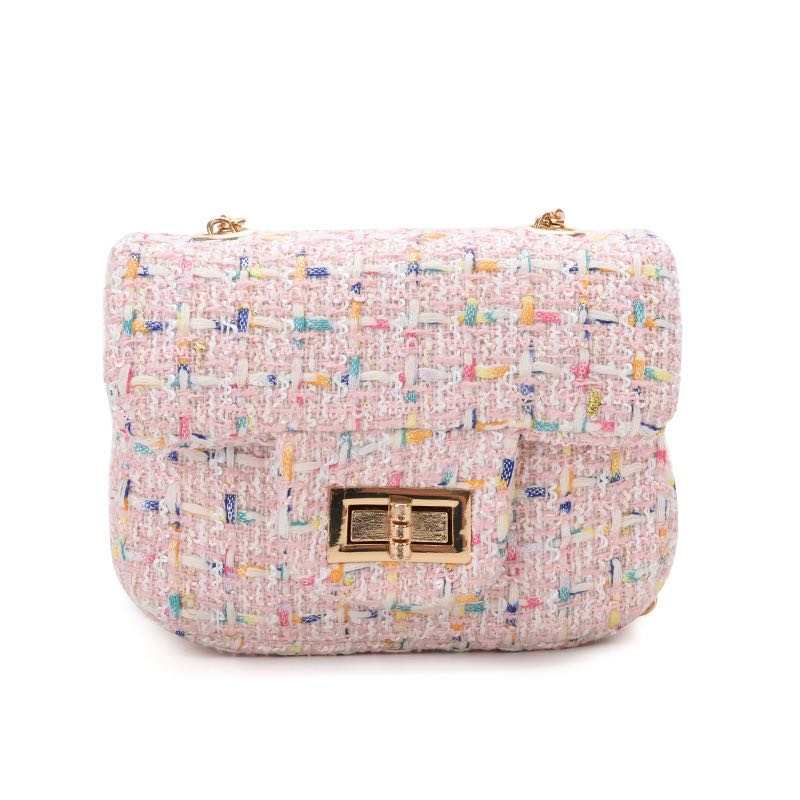 Tweed mini crossbody bag Pink